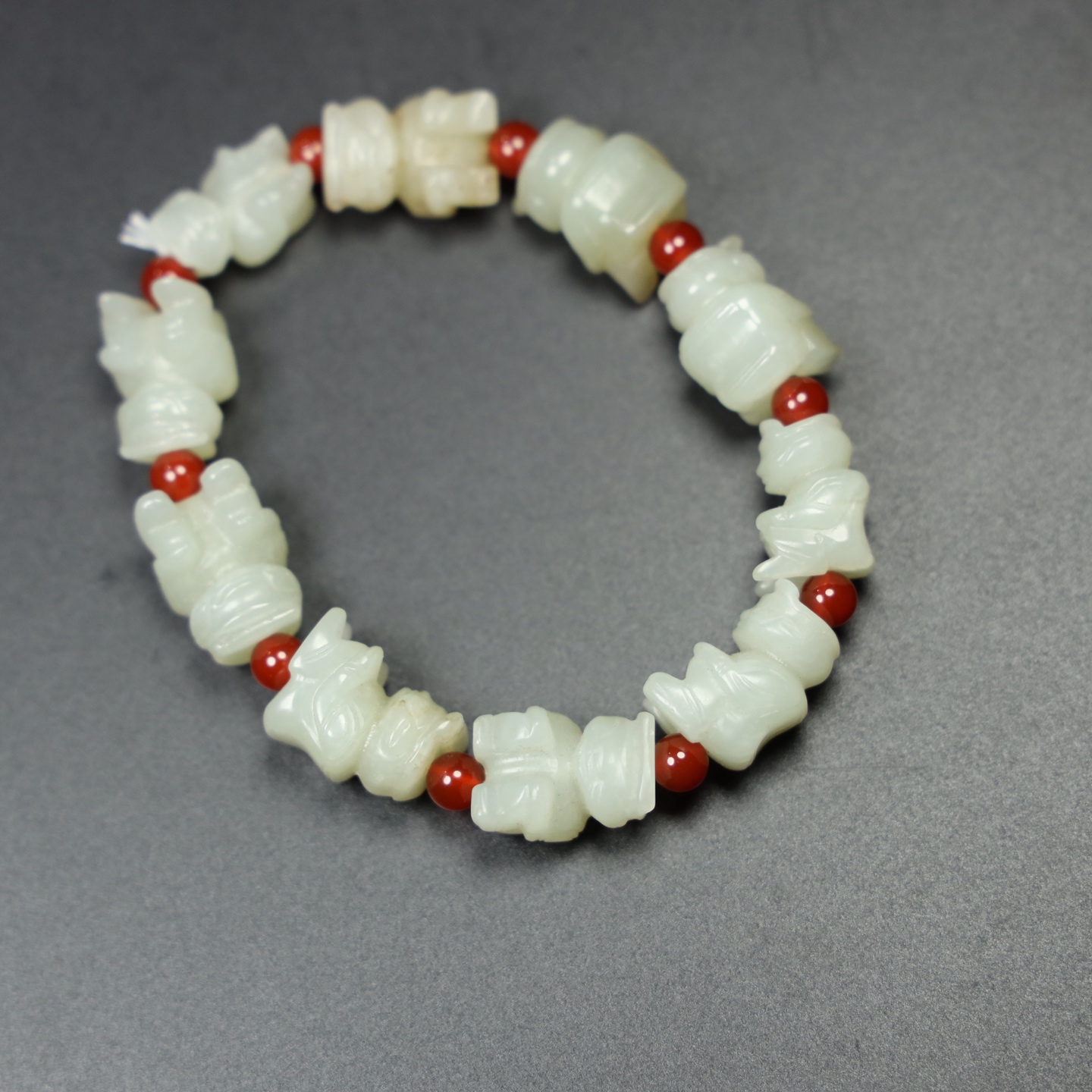 Chinese Natural Jade Carved bracelets