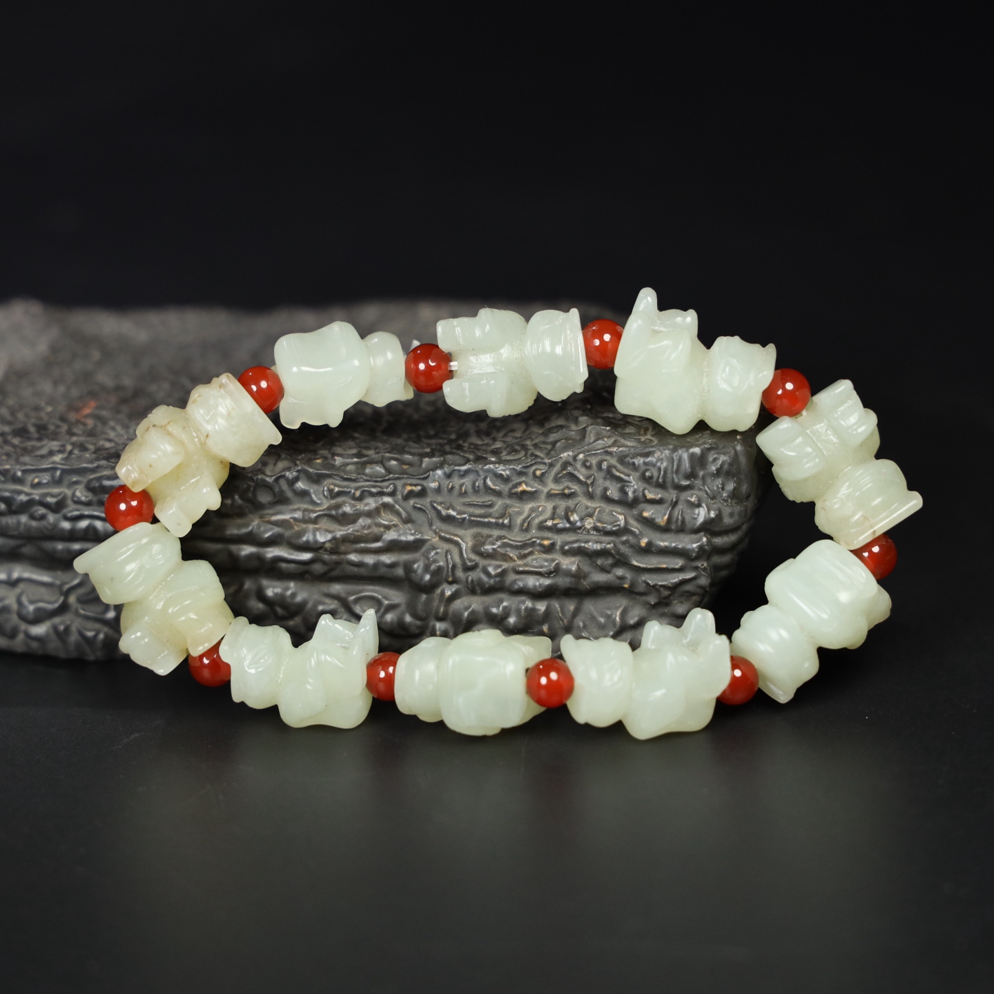 Chinese Natural Jade Carved bracelets