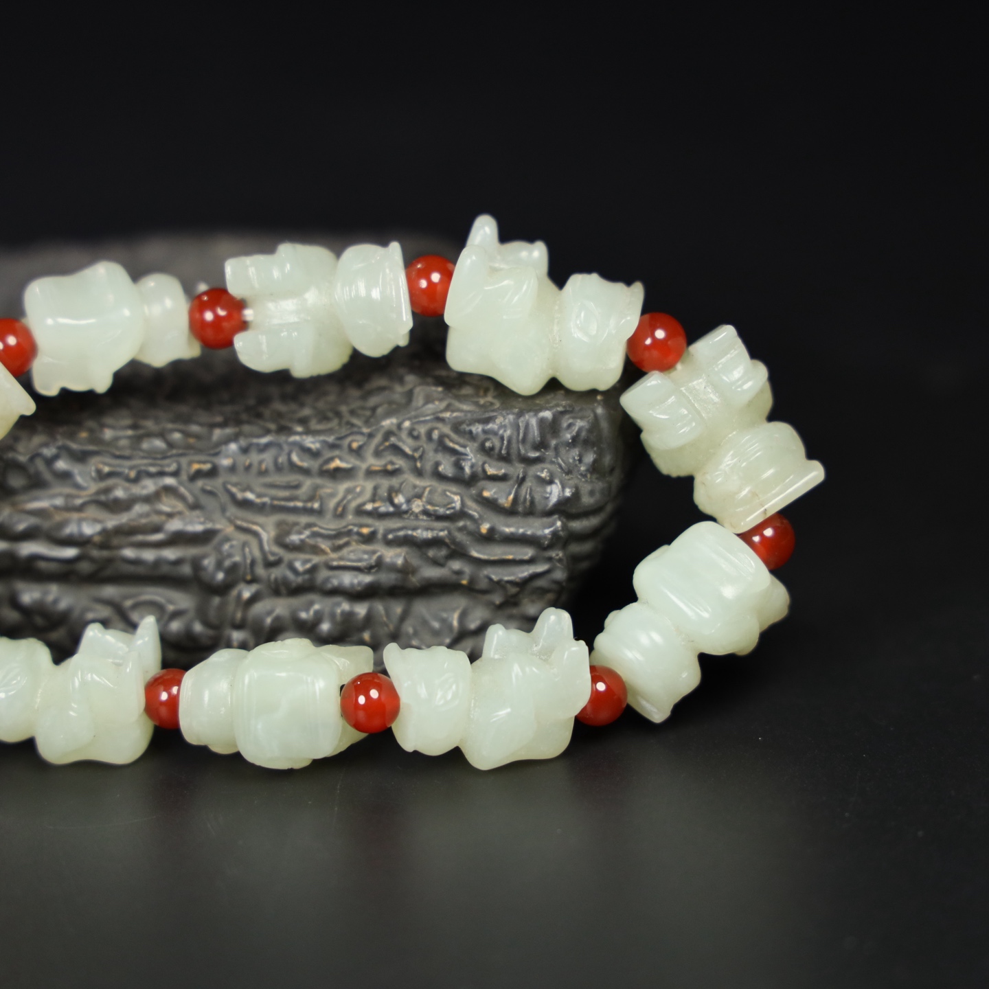 Chinese Natural Jade Carved bracelets
