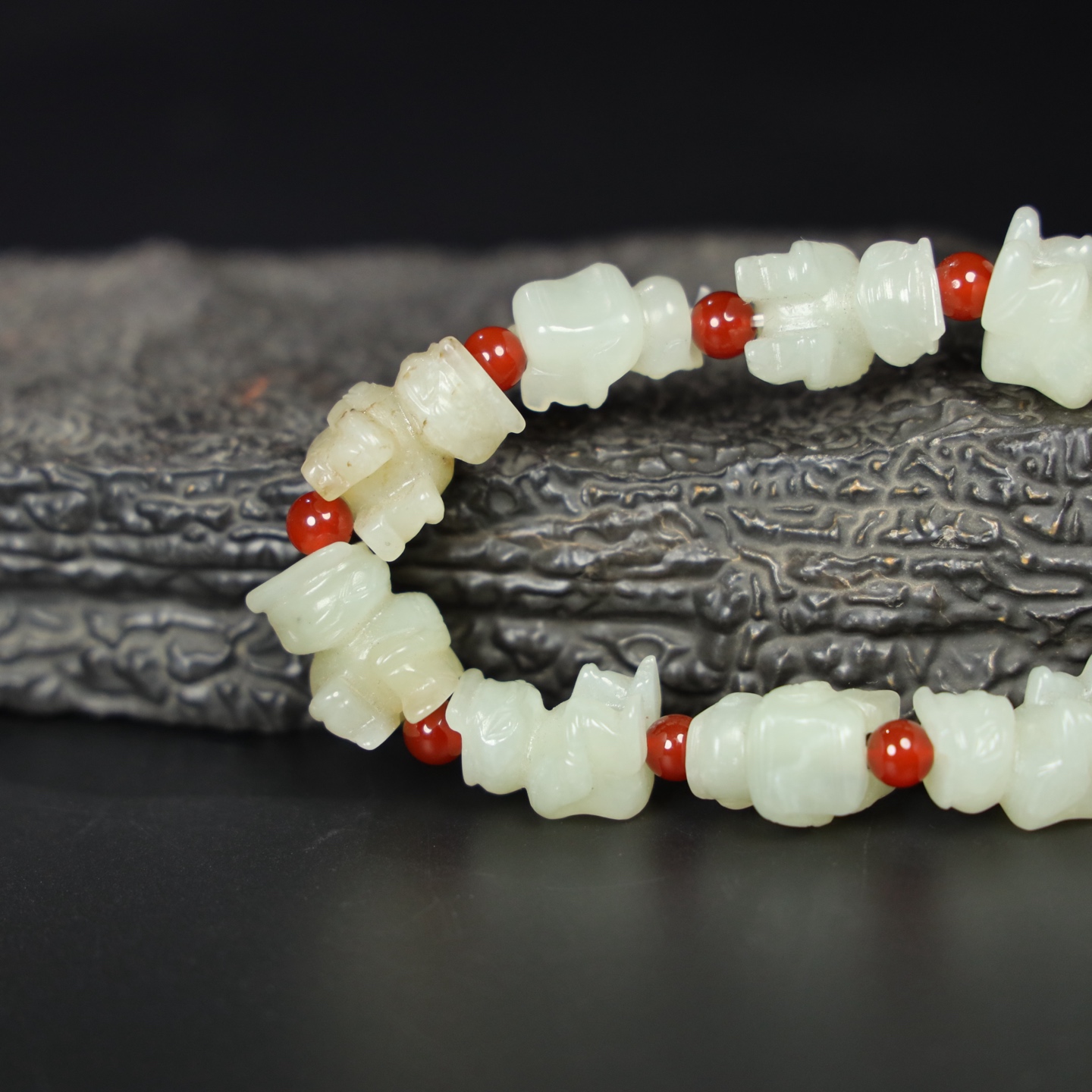 Chinese Natural Jade Carved bracelets