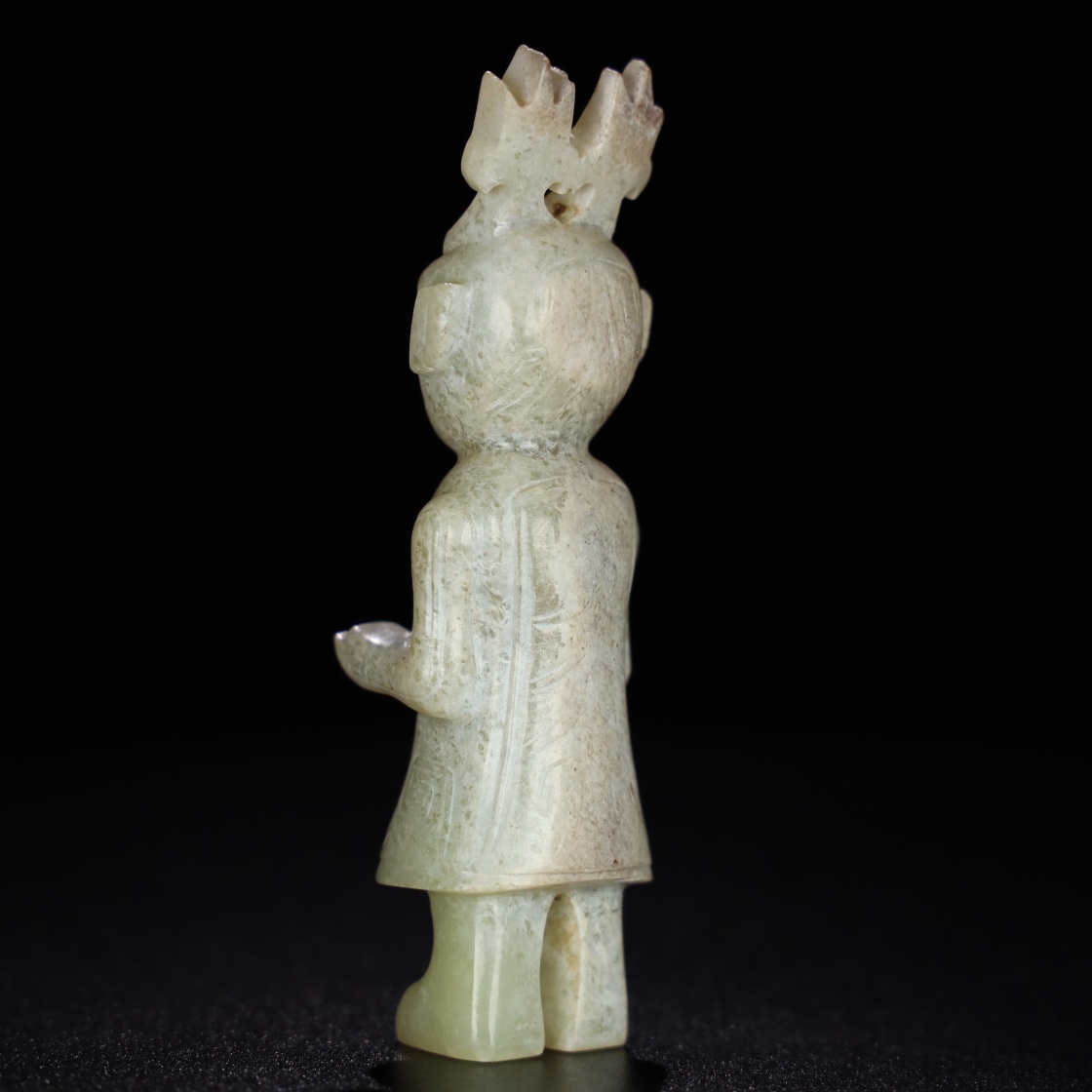 Chinese Natural Jade Carved Statue