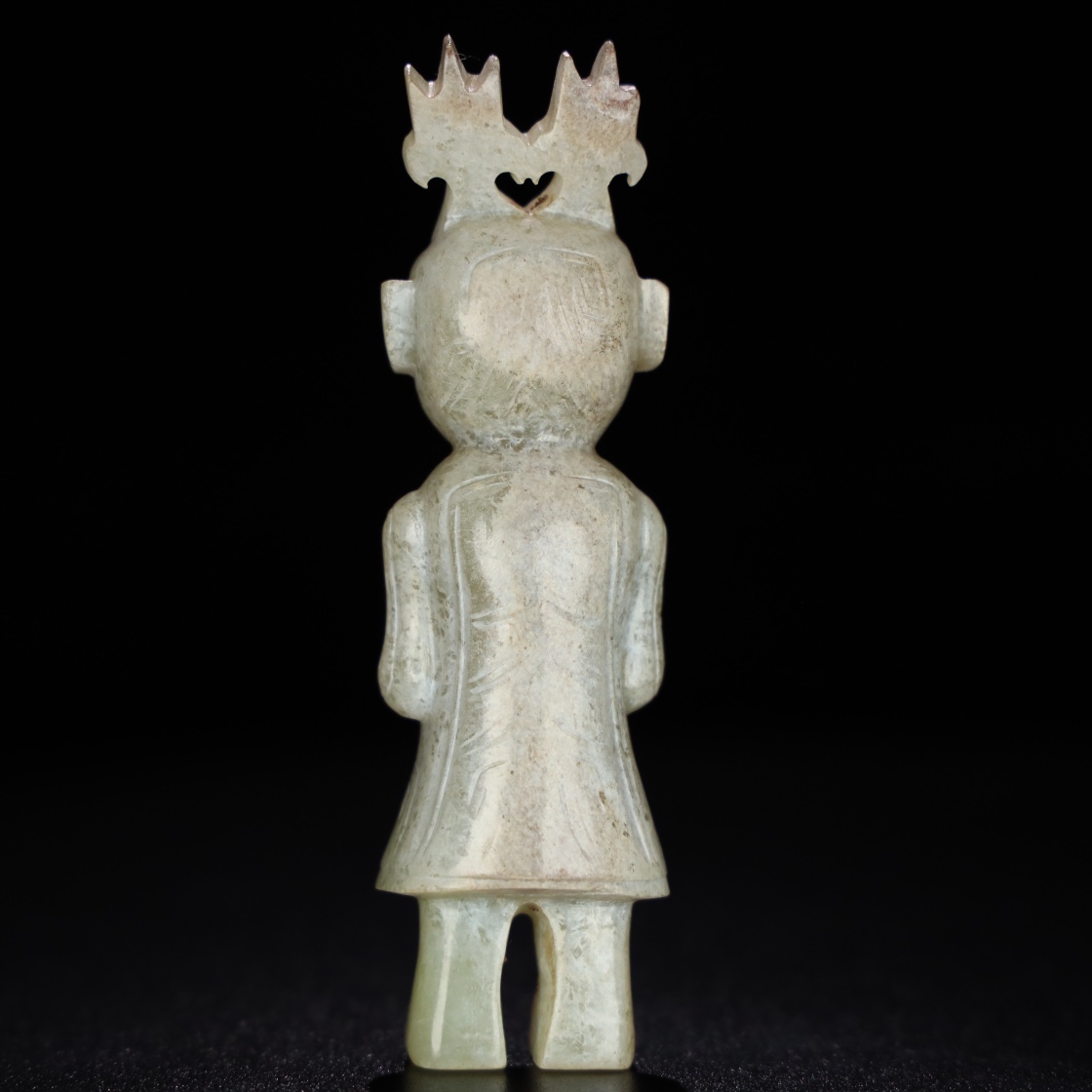 Chinese Natural Jade Carved Statue