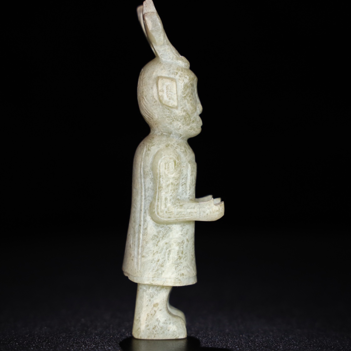 Chinese Natural Jade Carved Statue