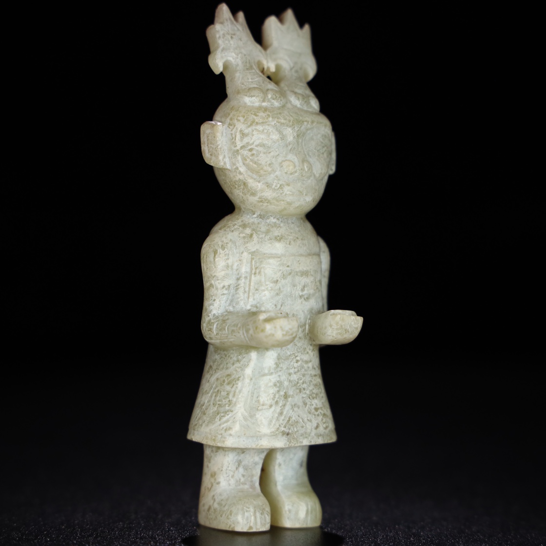 Chinese Natural Jade Carved Statue