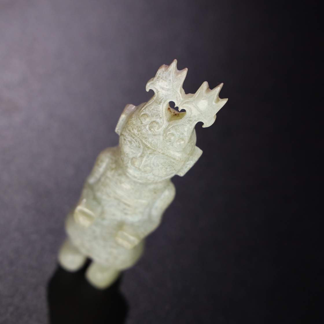 Chinese Natural Jade Carved Statue