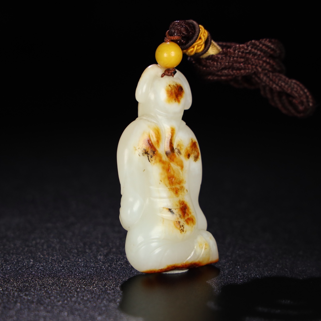 Chinese Natural Jade Carved Figure Statue