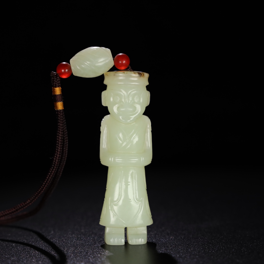 Chinese Natural Jade Carved Statue