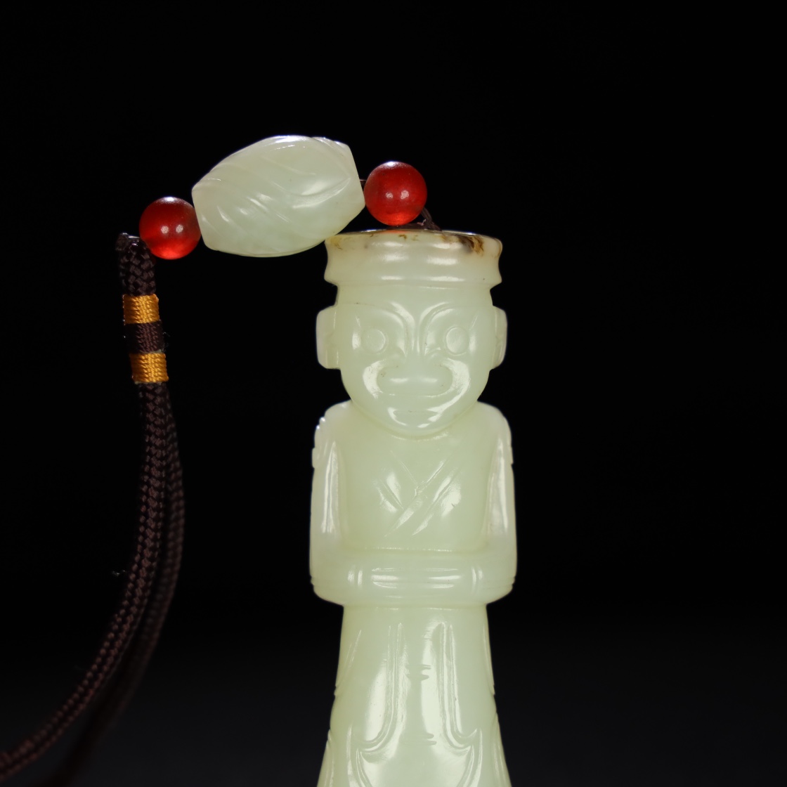 Chinese Natural Jade Carved Statue