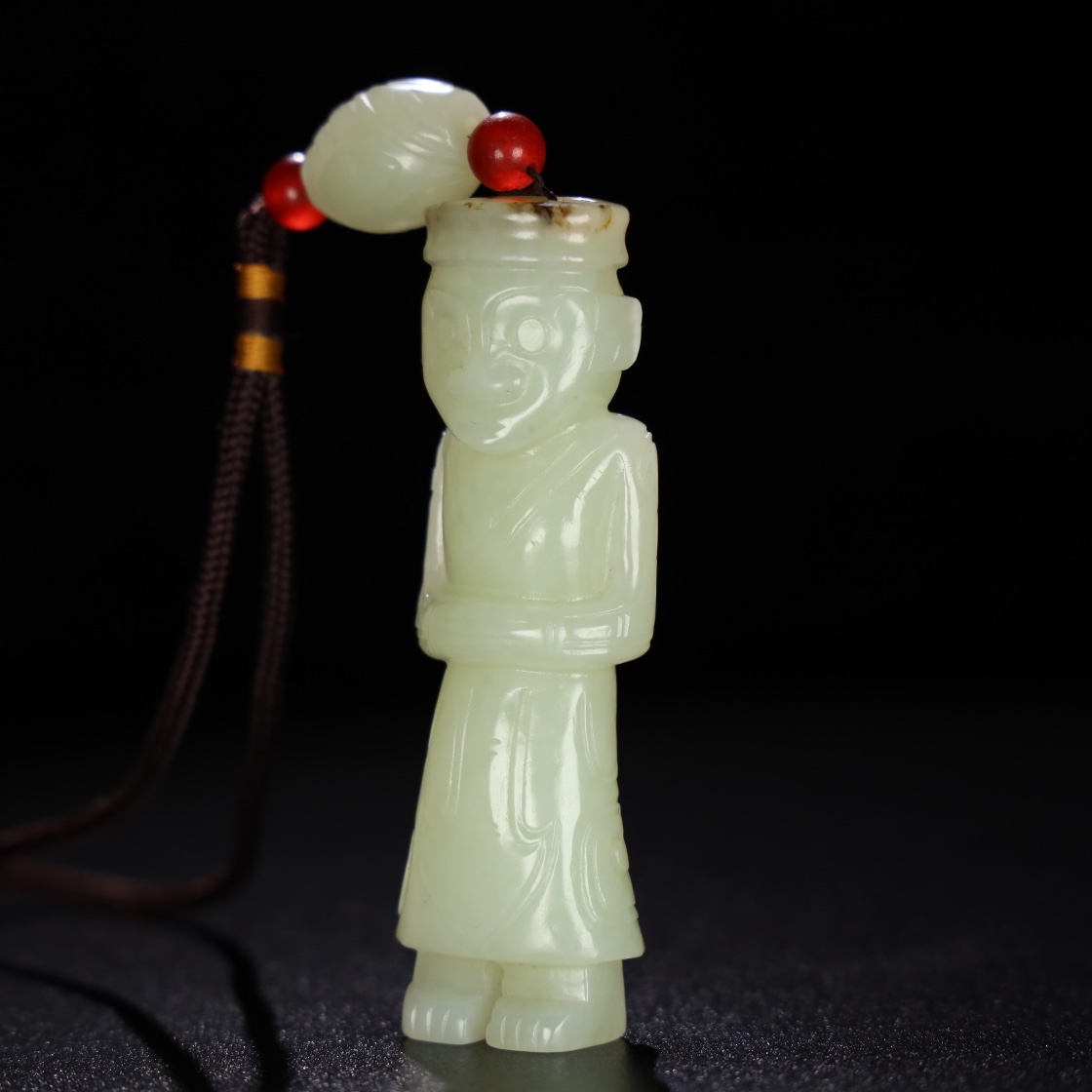 Chinese Natural Jade Carved Statue