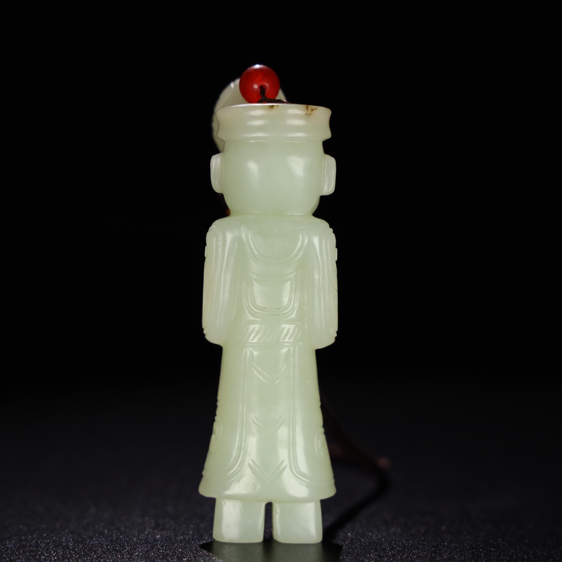 Chinese Natural Jade Carved Statue