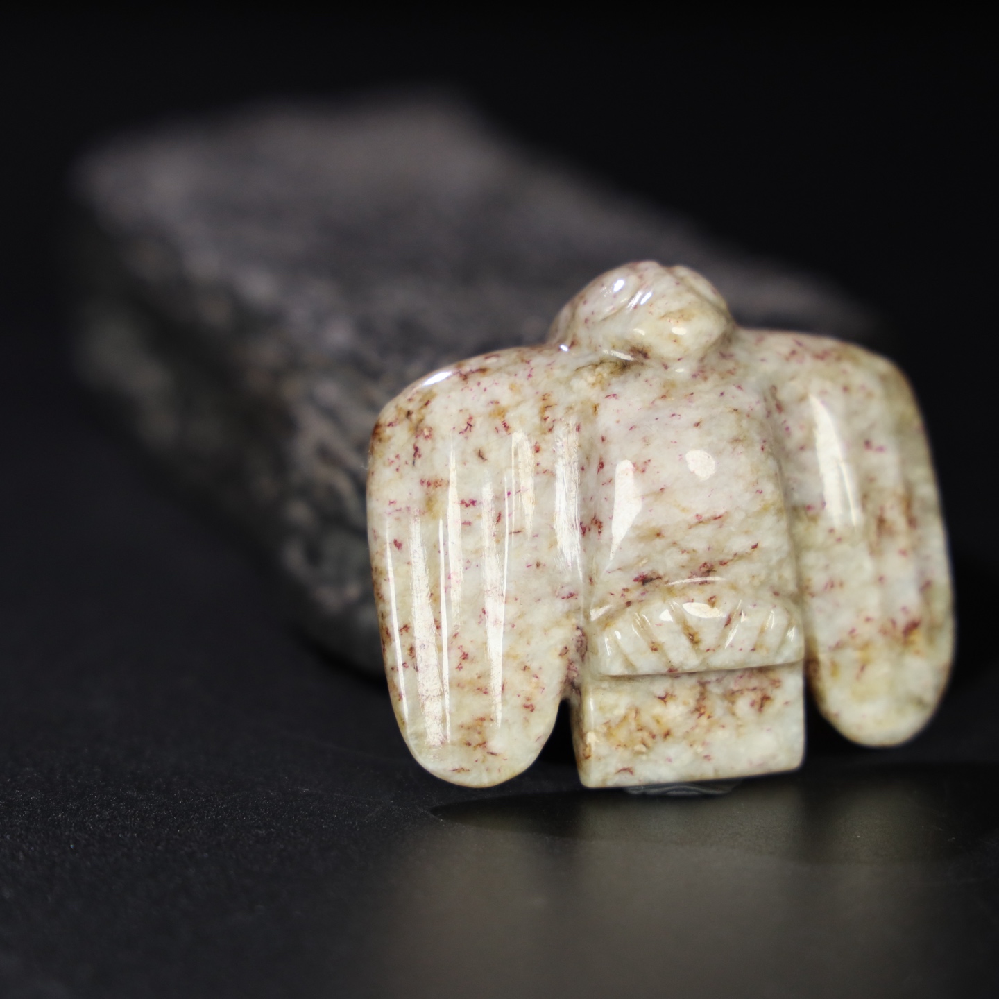 Chinese Natural Jade Carved Bird