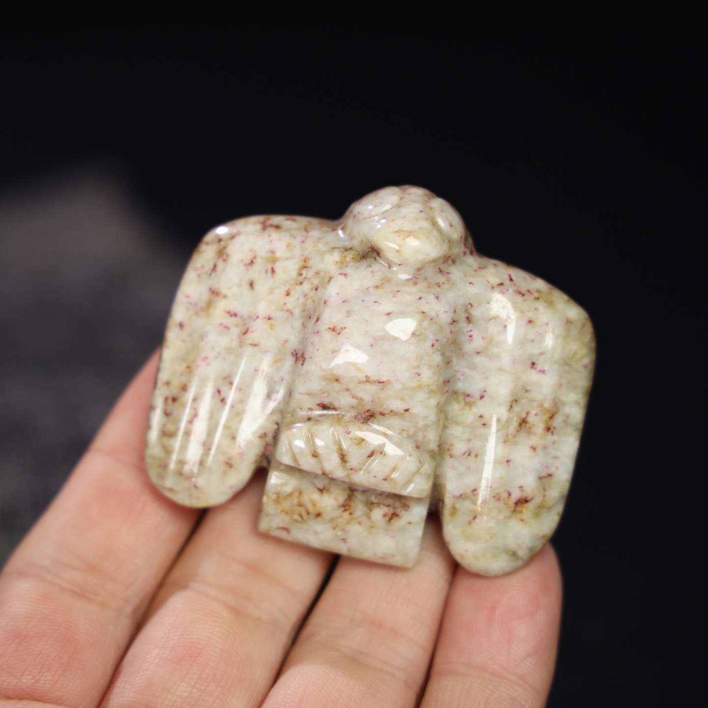 Chinese Natural Jade Carved Bird