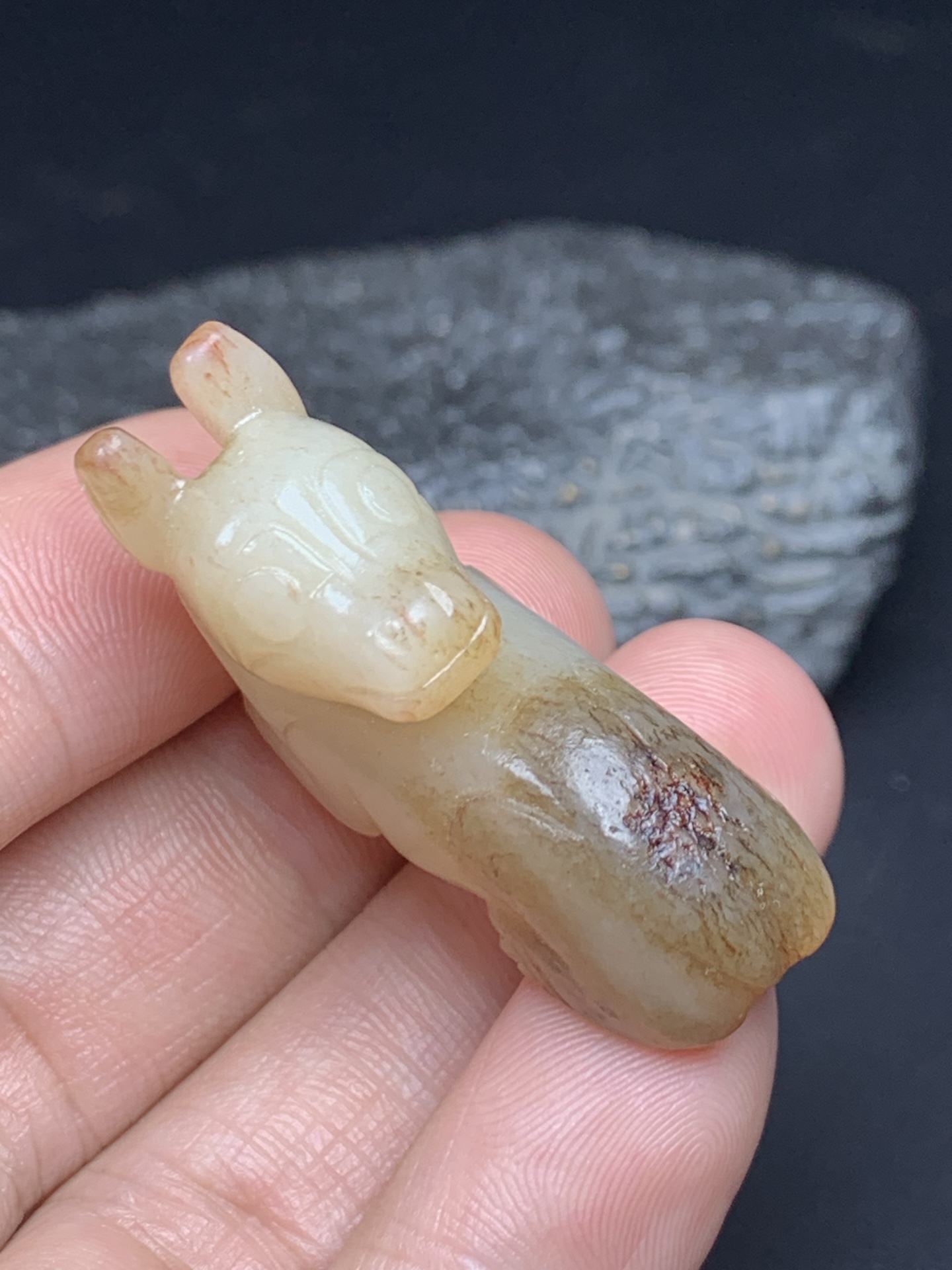 Chinese Natural Jade Carved beasts
