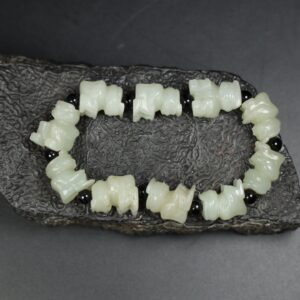 Chinese Natural Jade Carved Bracelet