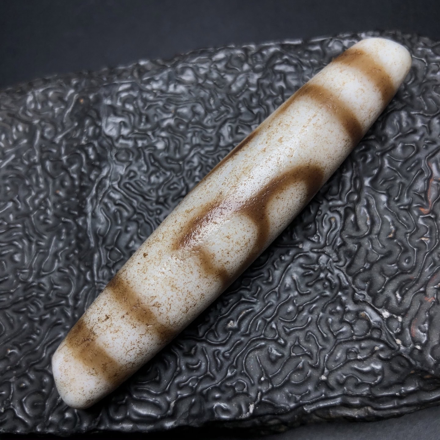 Chinese Natural Agate DZI Beads