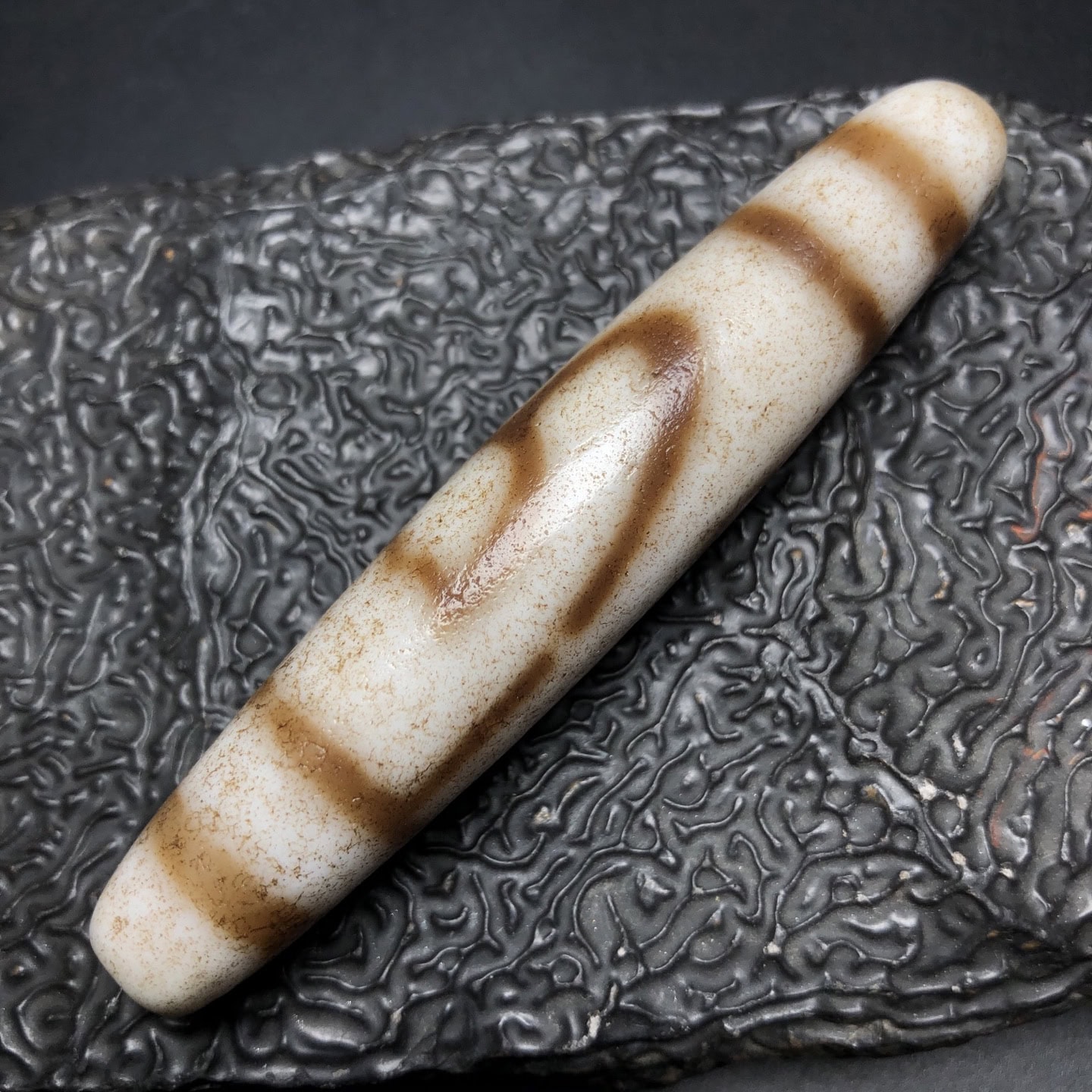 Chinese Natural Agate DZI Beads