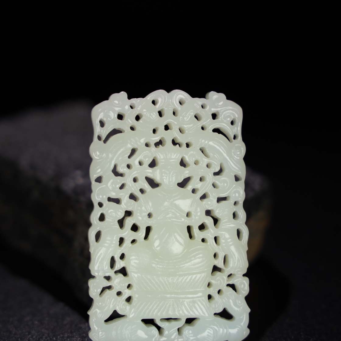 Chinese Natural Jade Carved Pendant