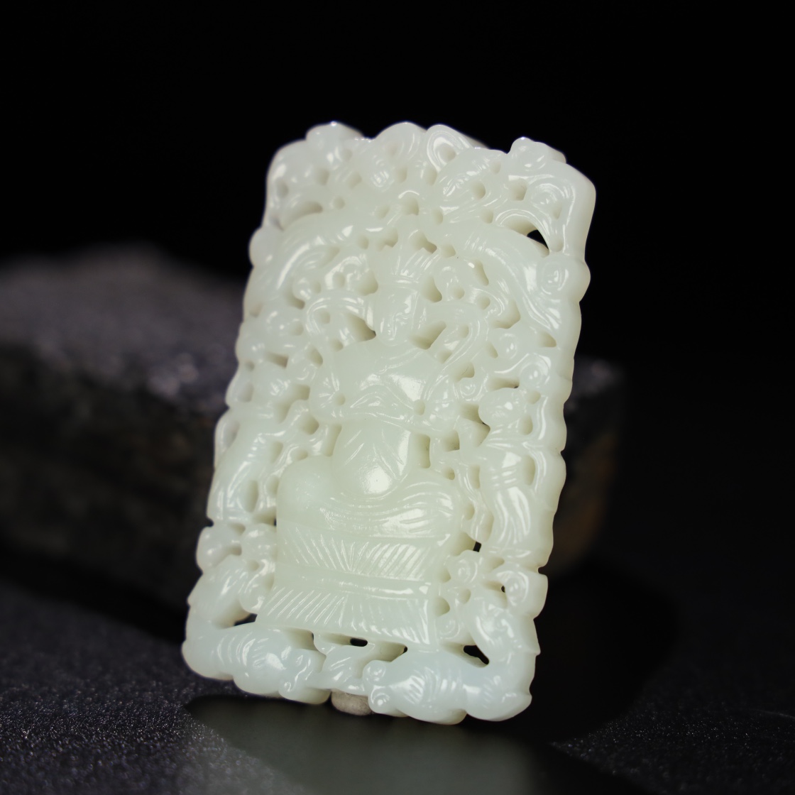 Chinese Natural Jade Carved Pendant