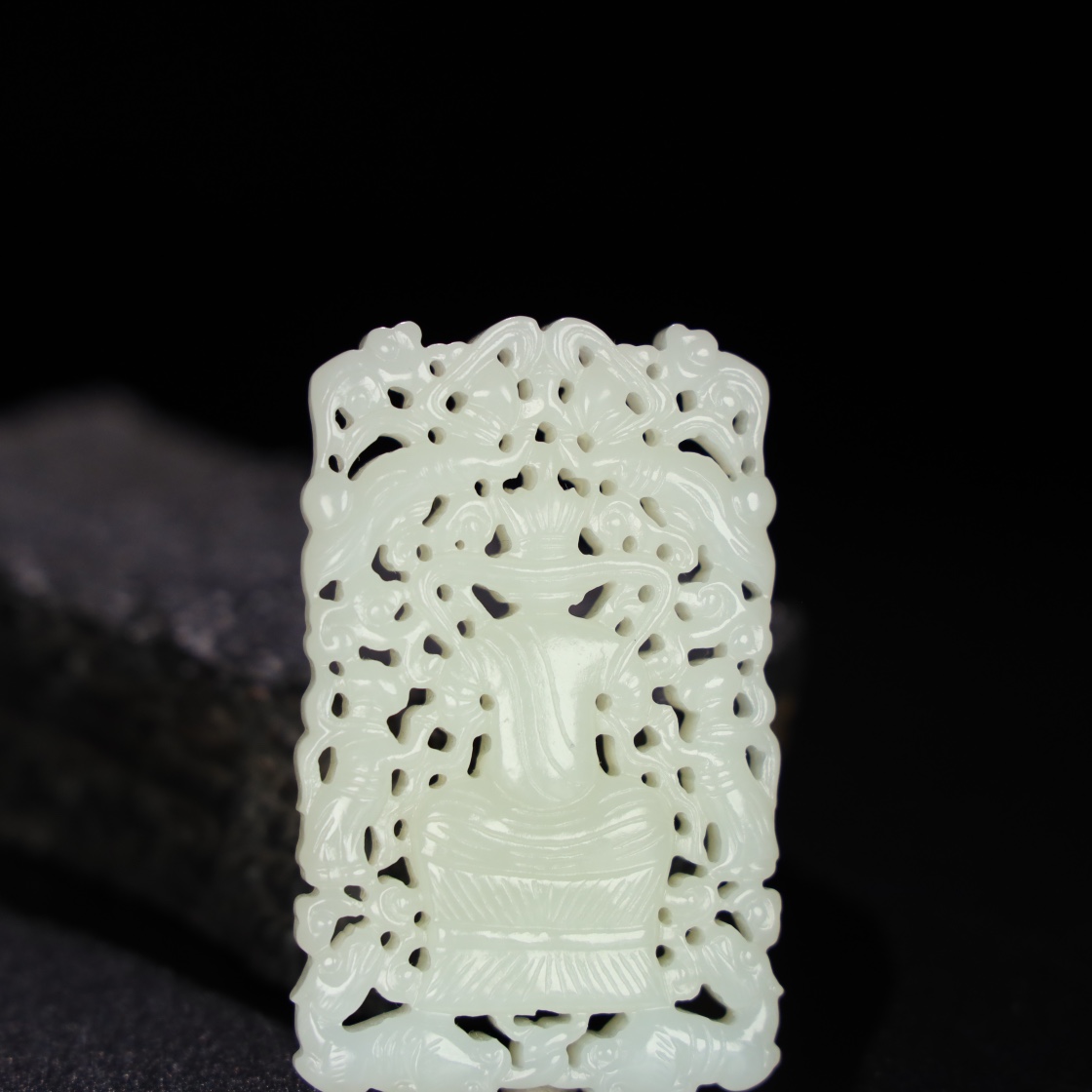 Chinese Natural Jade Carved Pendant