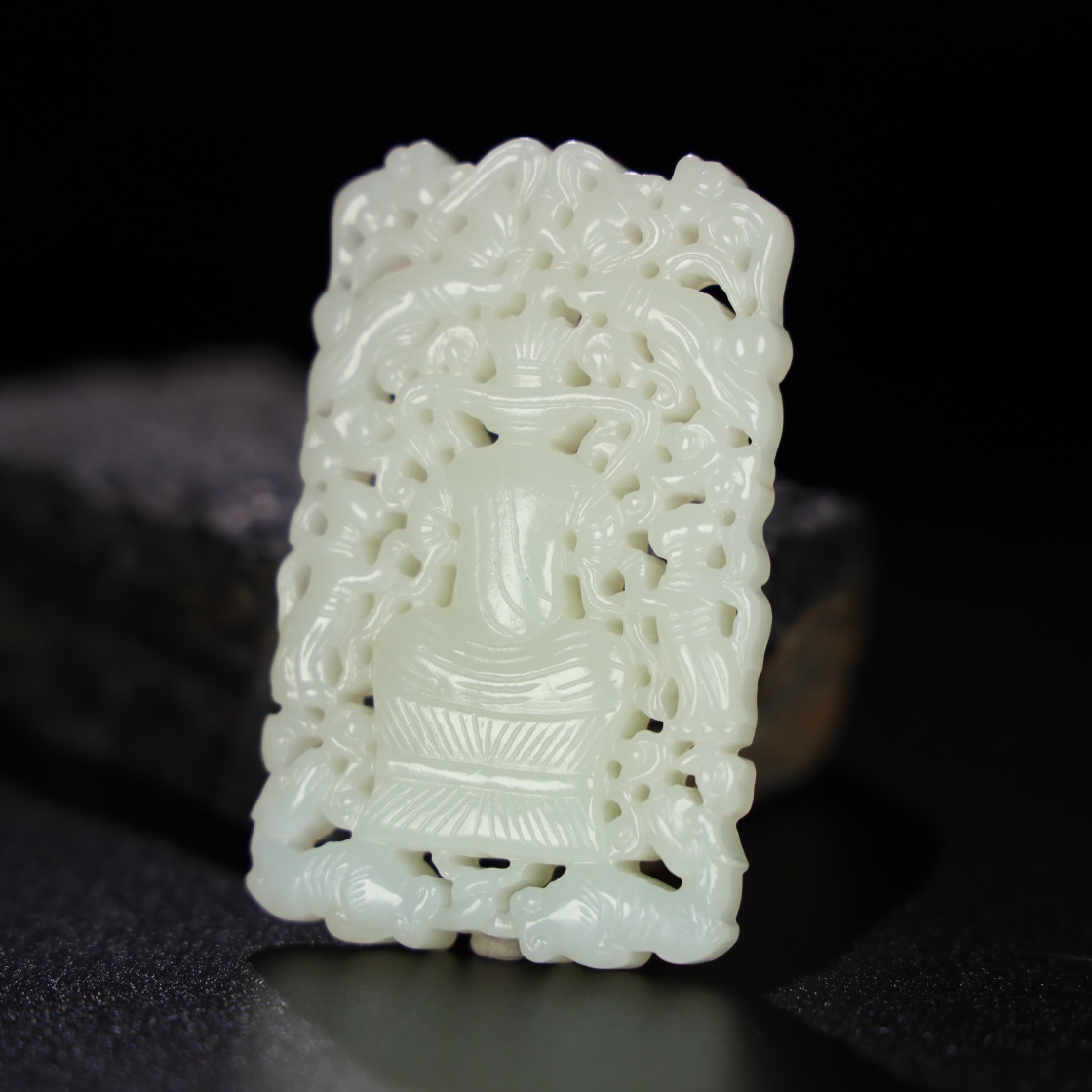 Chinese Natural Jade Carved Pendant
