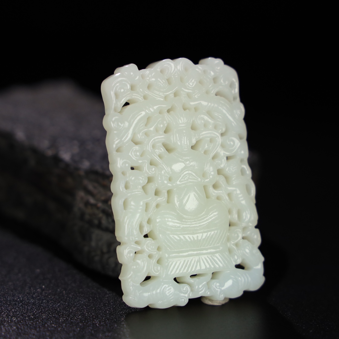 Chinese Natural Jade Carved Pendant