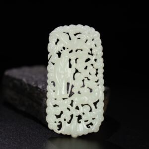 Chinese Natural Jade Carved Pendant