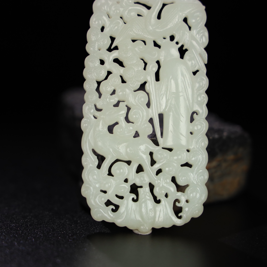 Chinese Natural Jade Carved Pendant