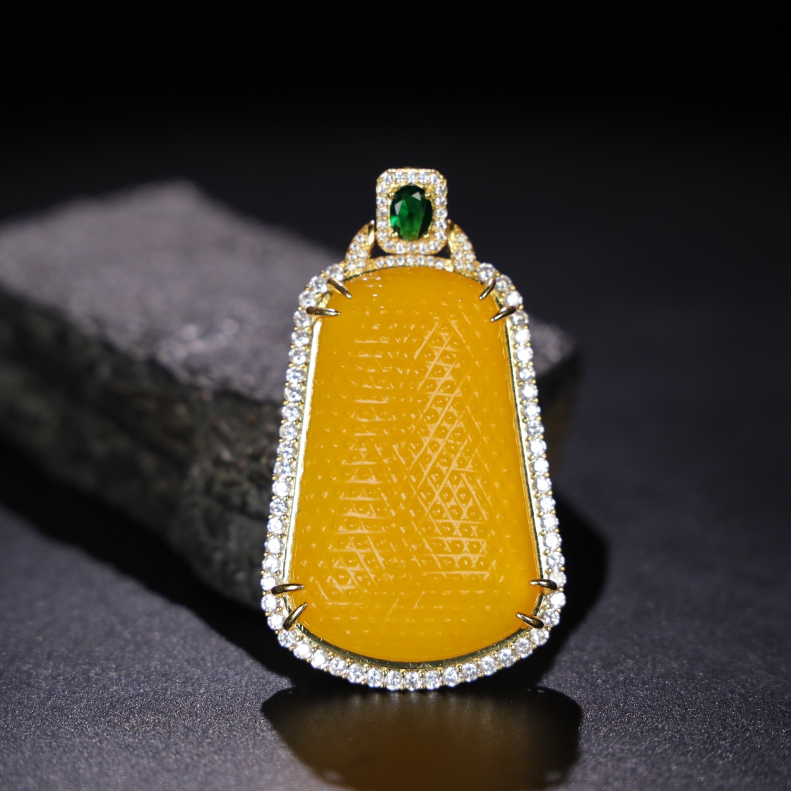 Chinese Natural Jade Carved Pendant