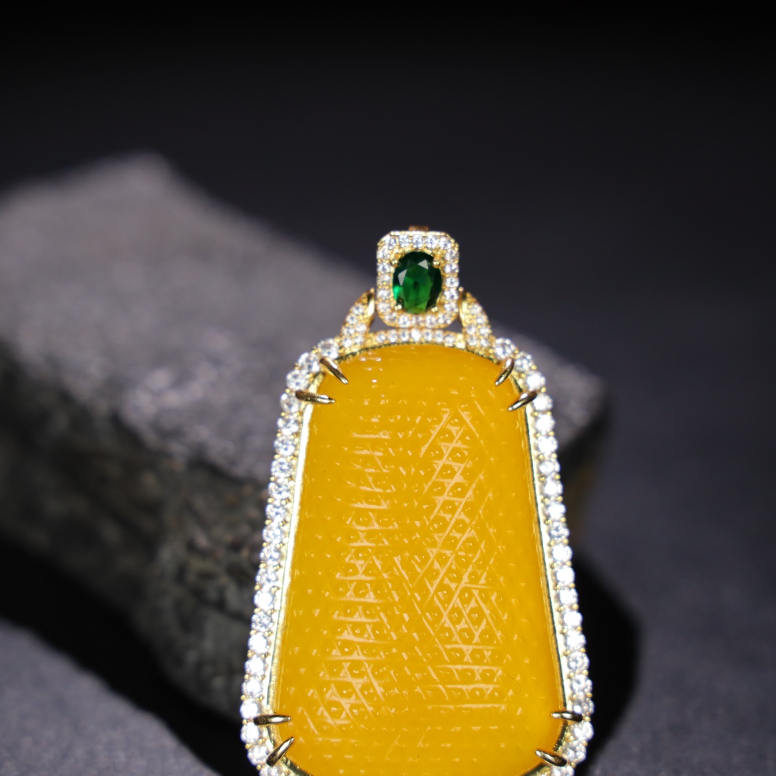 Chinese Natural Jade Carved Pendant