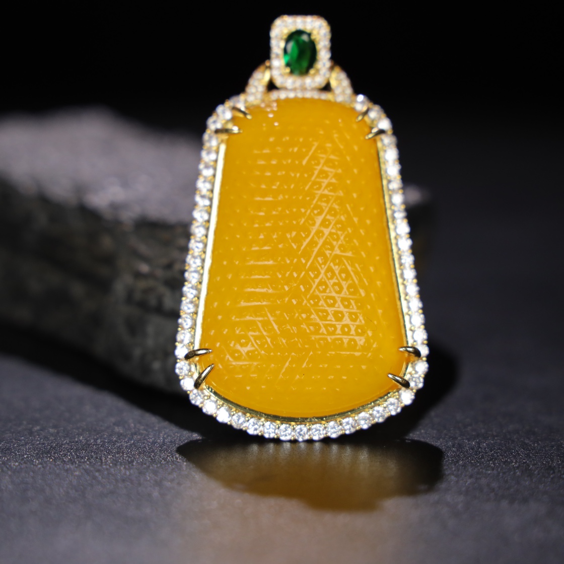 Chinese Natural Jade Carved Pendant