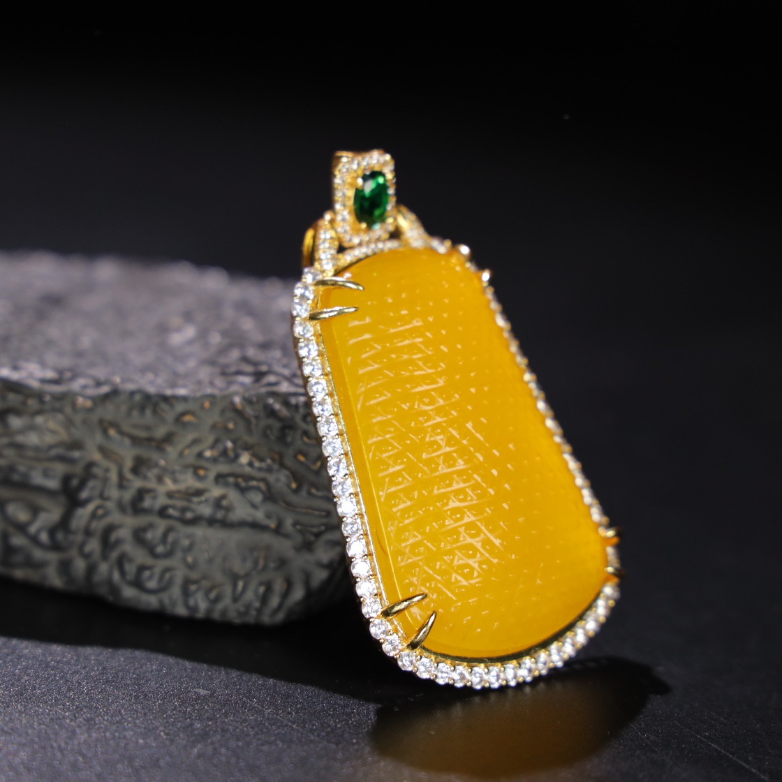 Chinese Natural Jade Carved Pendant