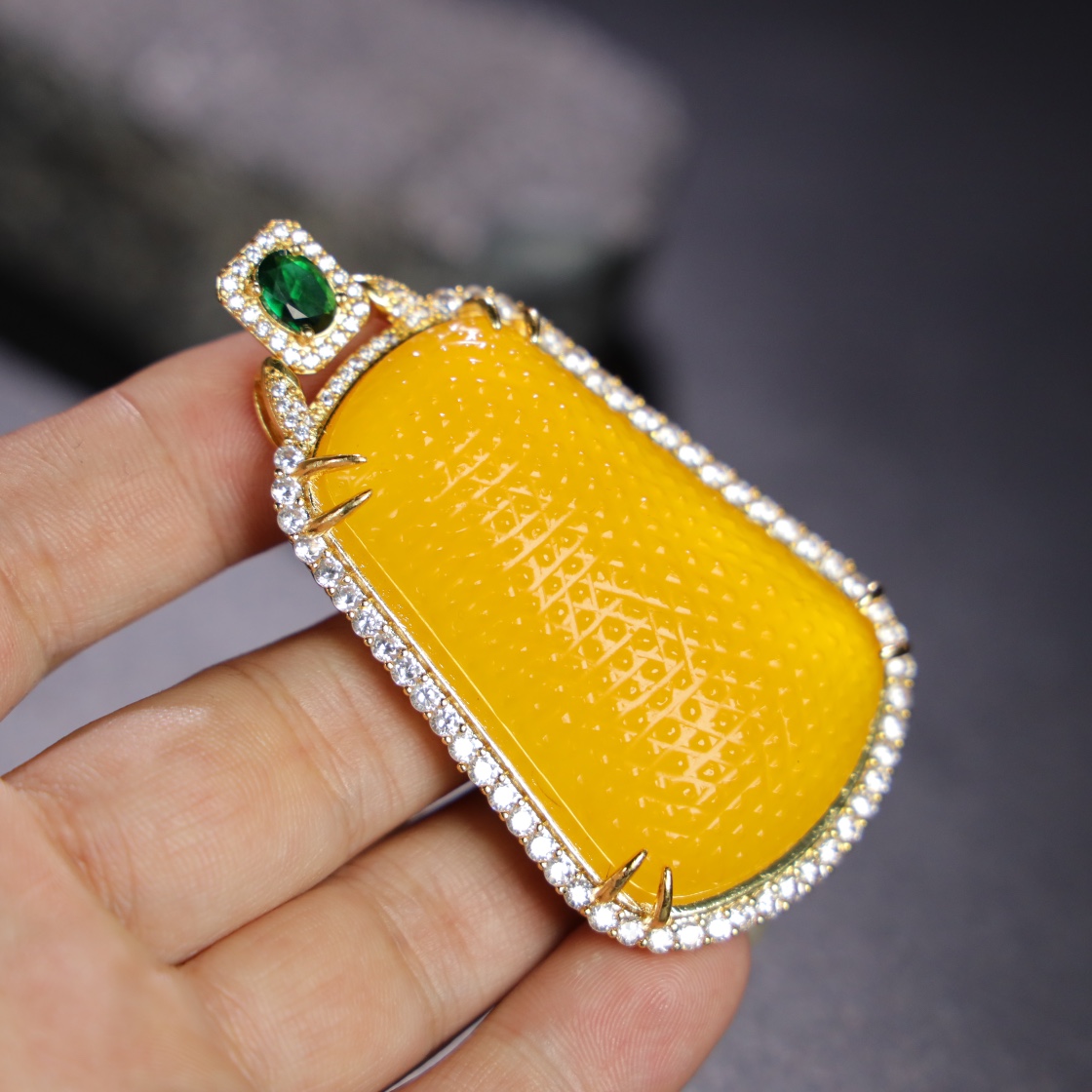 Chinese Natural Jade Carved Pendant