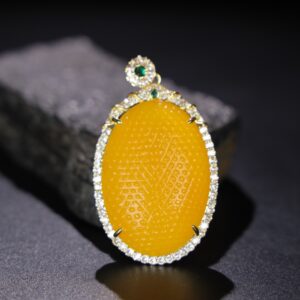 Chinese Natural Jade Carved Pendant