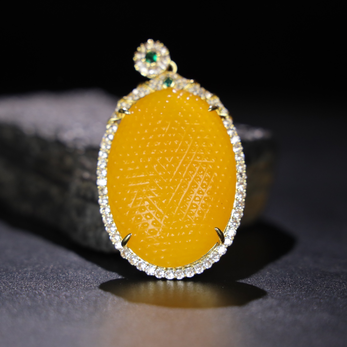 Chinese Natural Jade Carved Pendant