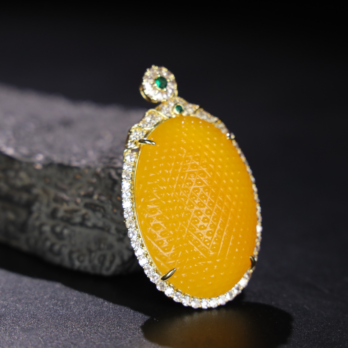 Chinese Natural Jade Carved Pendant