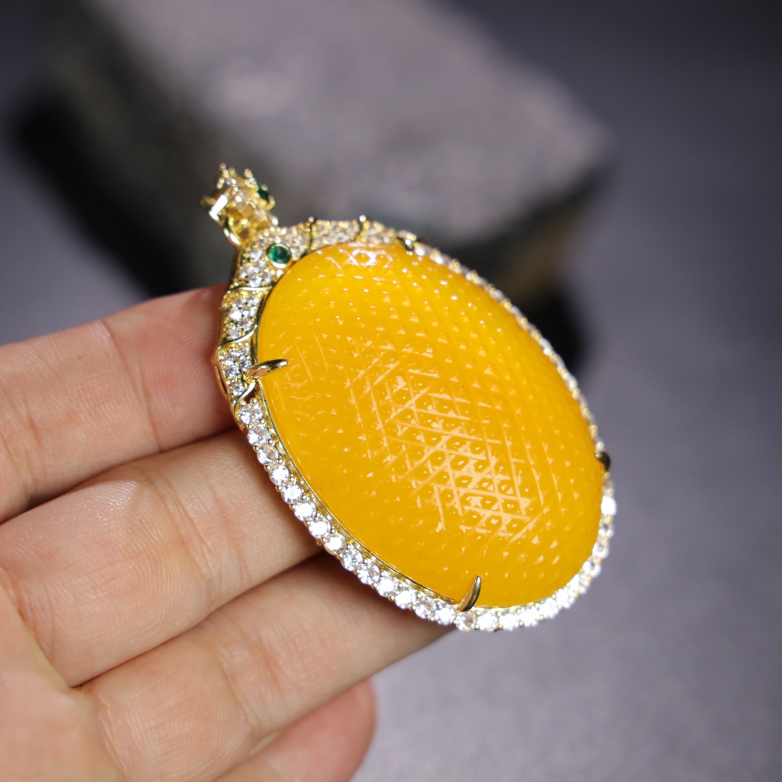 Chinese Natural Jade Carved Pendant