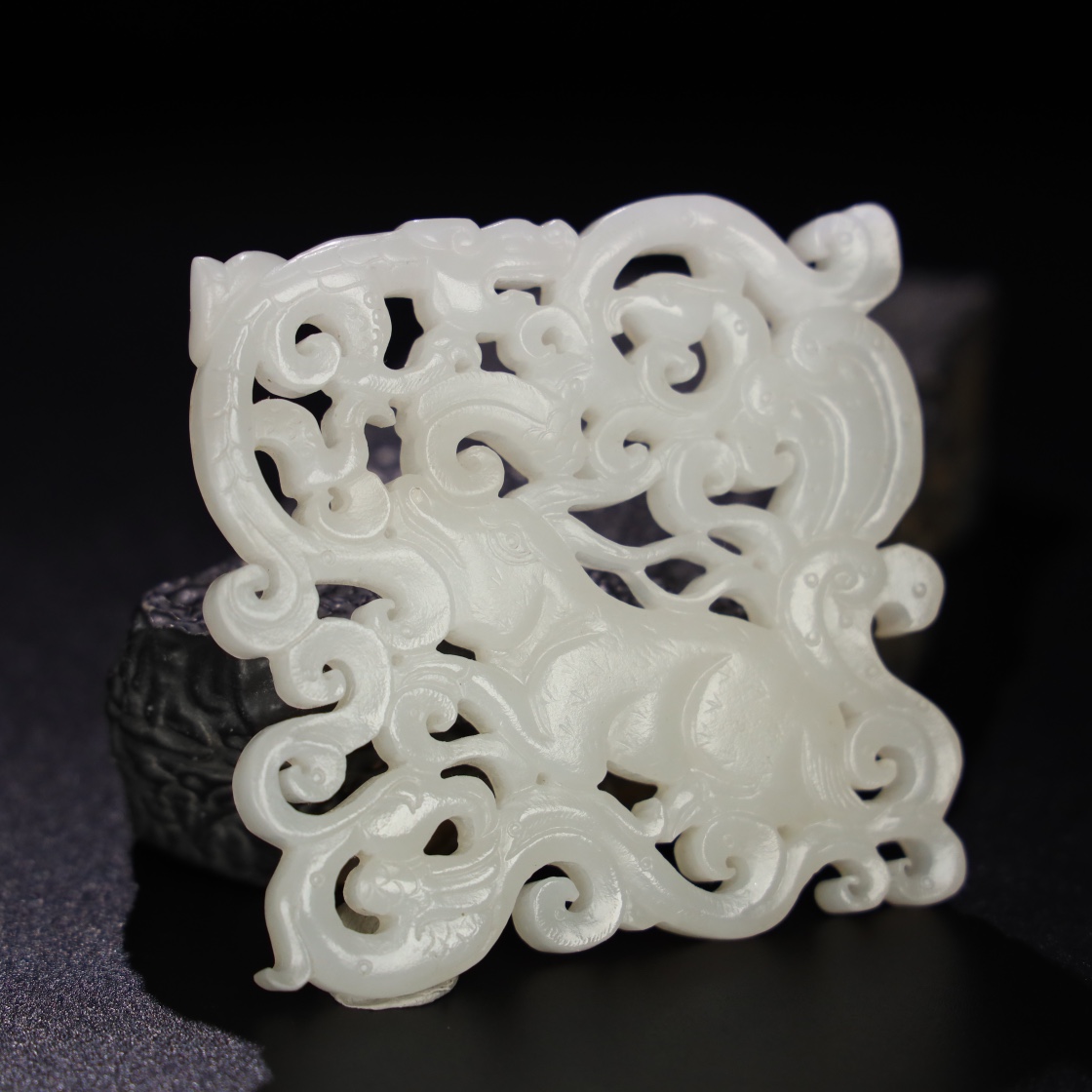 Chinese Natural Jade Carved Pendant