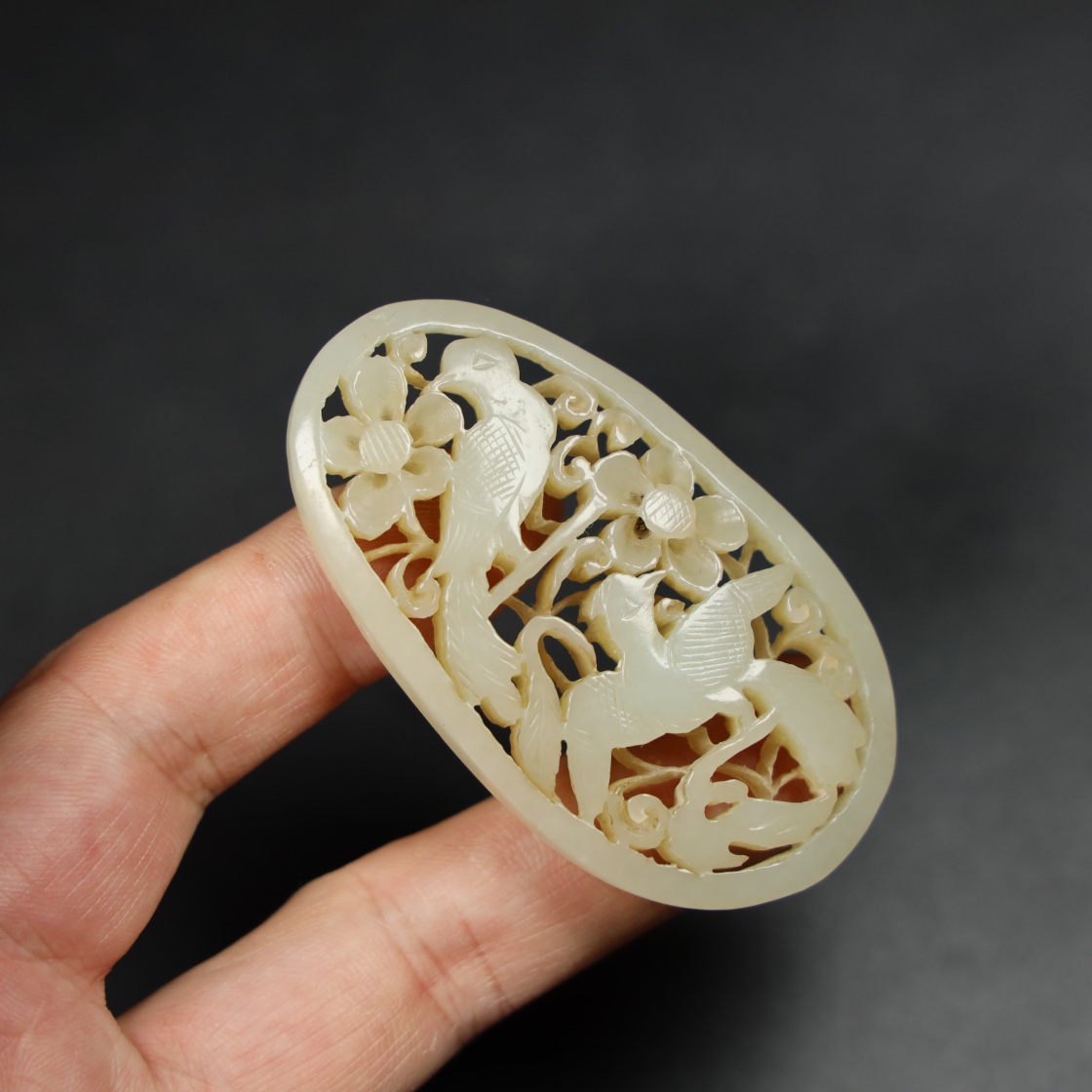 Chinese Natural Jade Carved Pendant