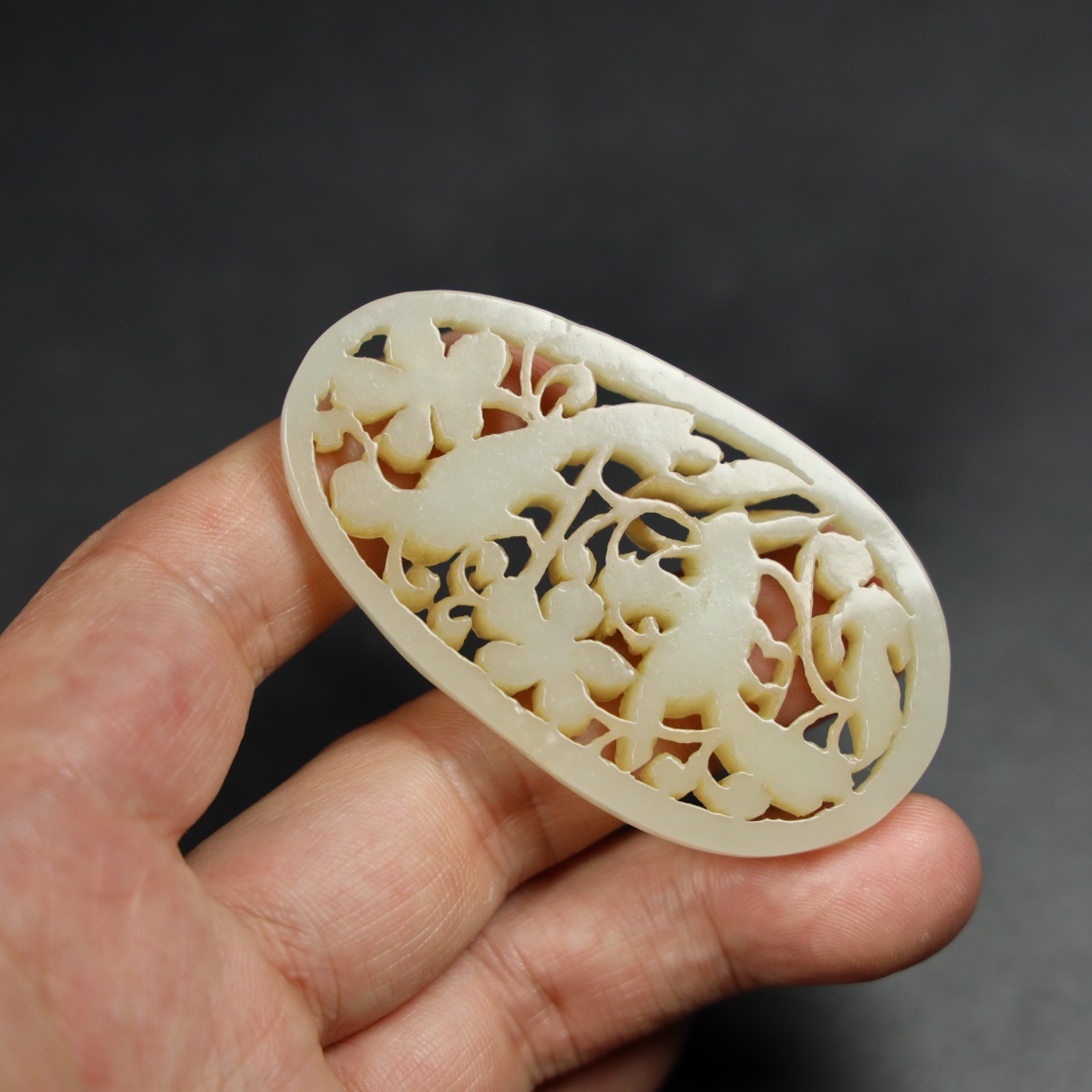 Chinese Natural Jade Carved Pendant