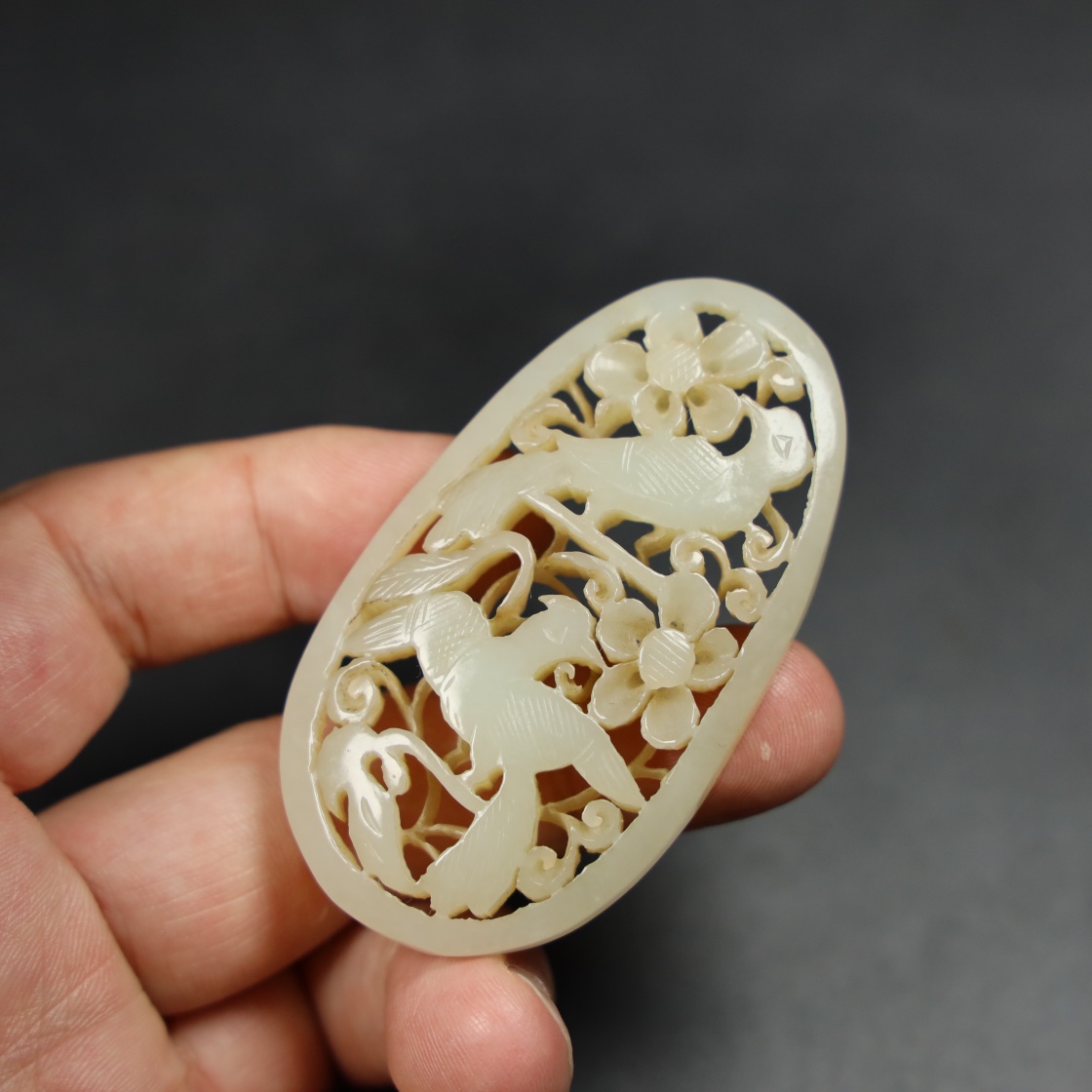 Chinese Natural Jade Carved Pendant
