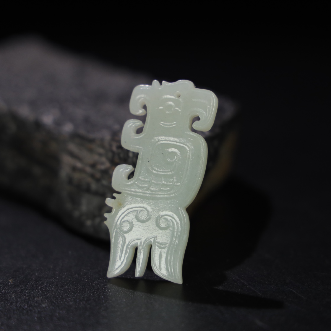 Chinese Natural Jade Carved Pendant