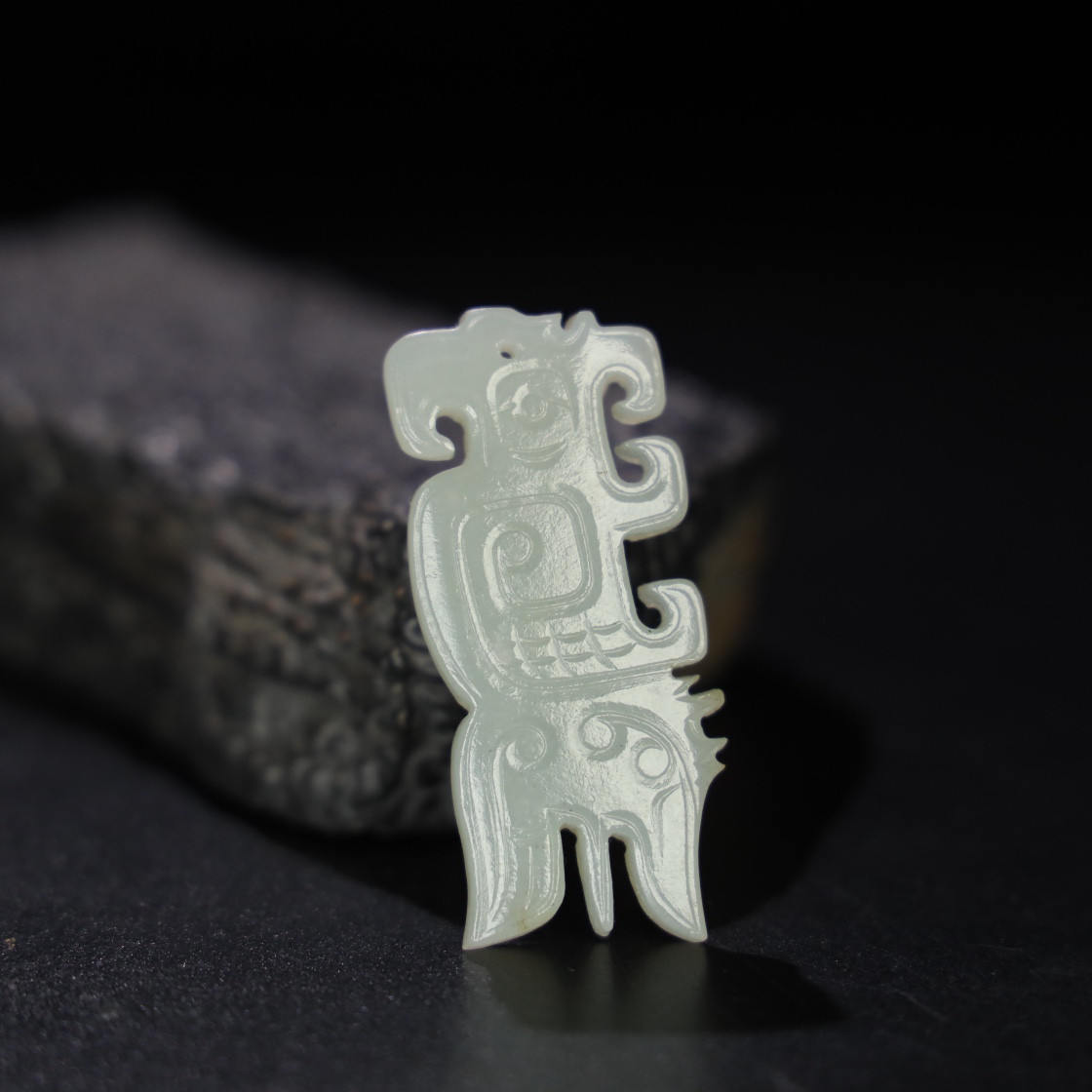 Chinese Natural Jade Carved Pendant
