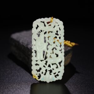Chinese Natural Jade Carved Pendant