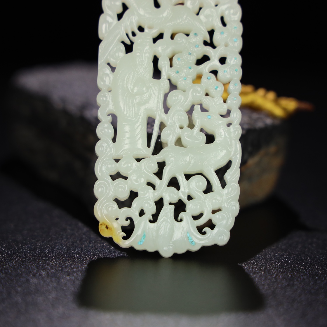 Chinese Natural Jade Carved Pendant