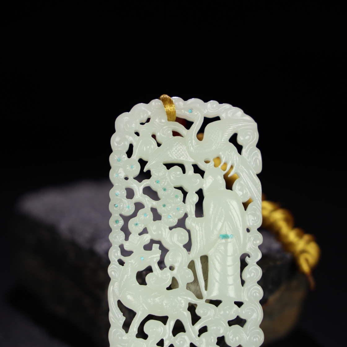 Chinese Natural Jade Carved Pendant