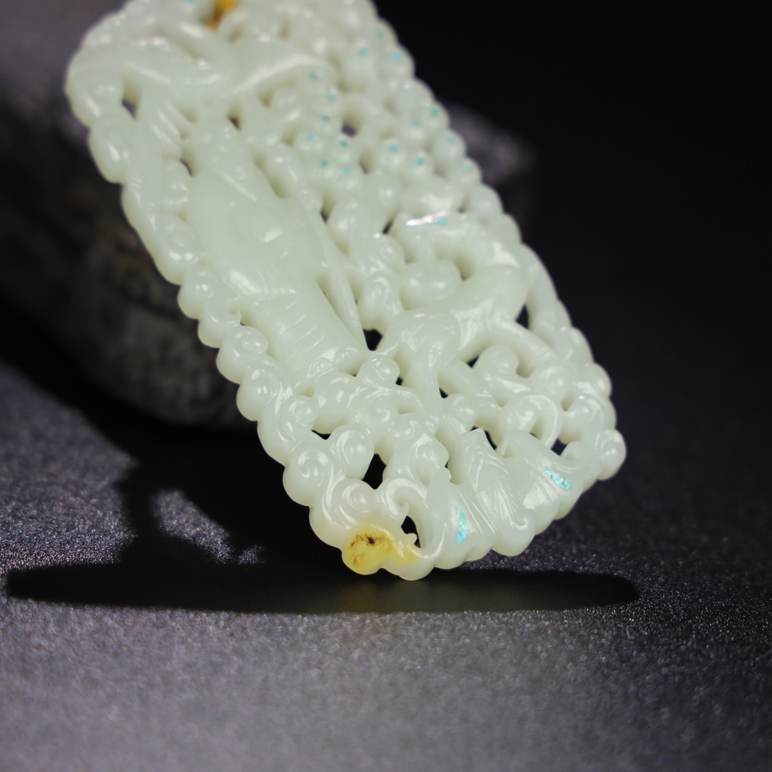 Chinese Natural Jade Carved Pendant