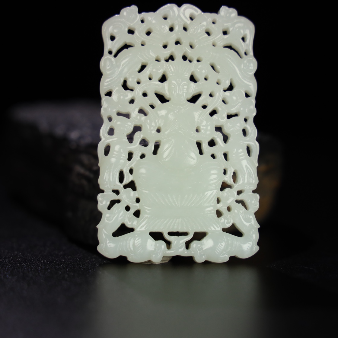 Chinese Natural Jade Carved Pendant