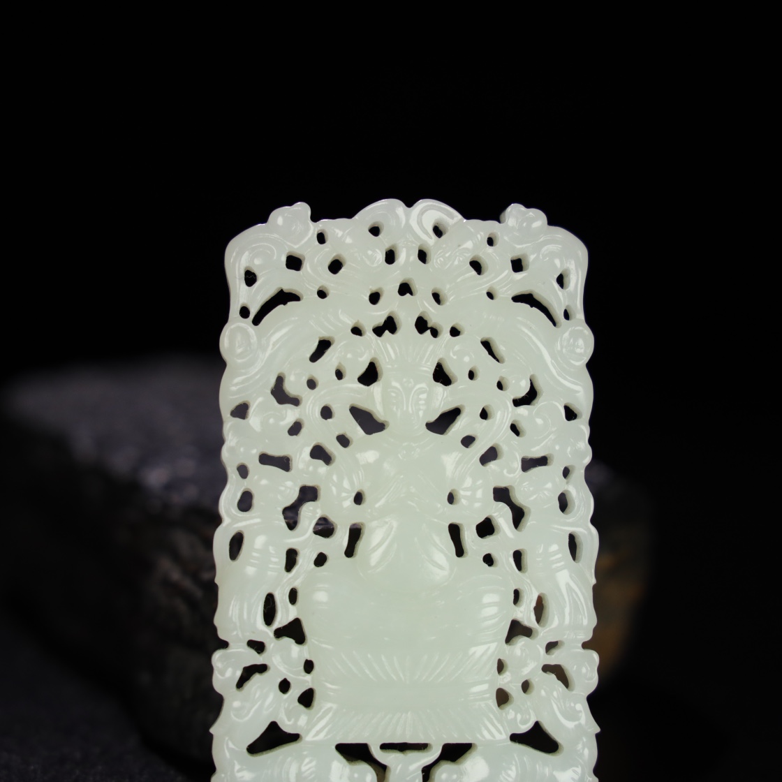 Chinese Natural Jade Carved Pendant