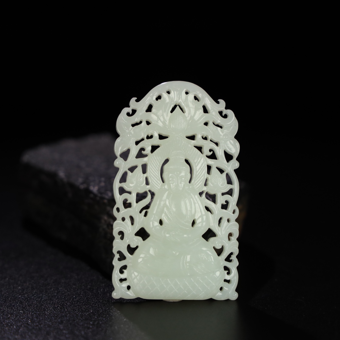 Chinese Natural Jade Carved Pendant