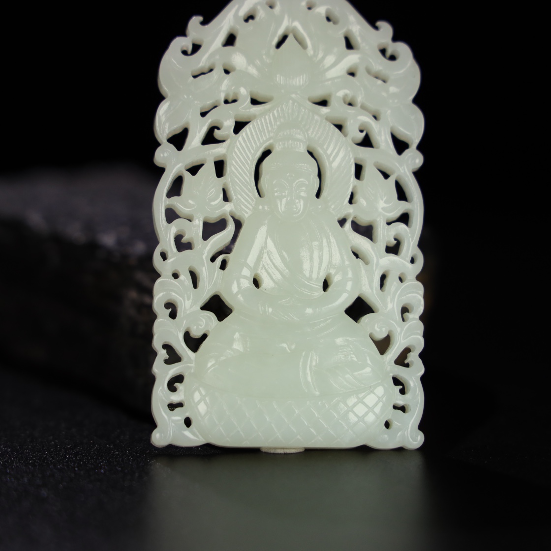 Chinese Natural Jade Carved Pendant